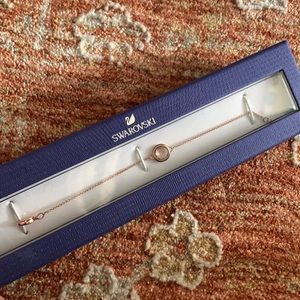 NIB Swarovski Crystal Rose gold tone chain bracelet